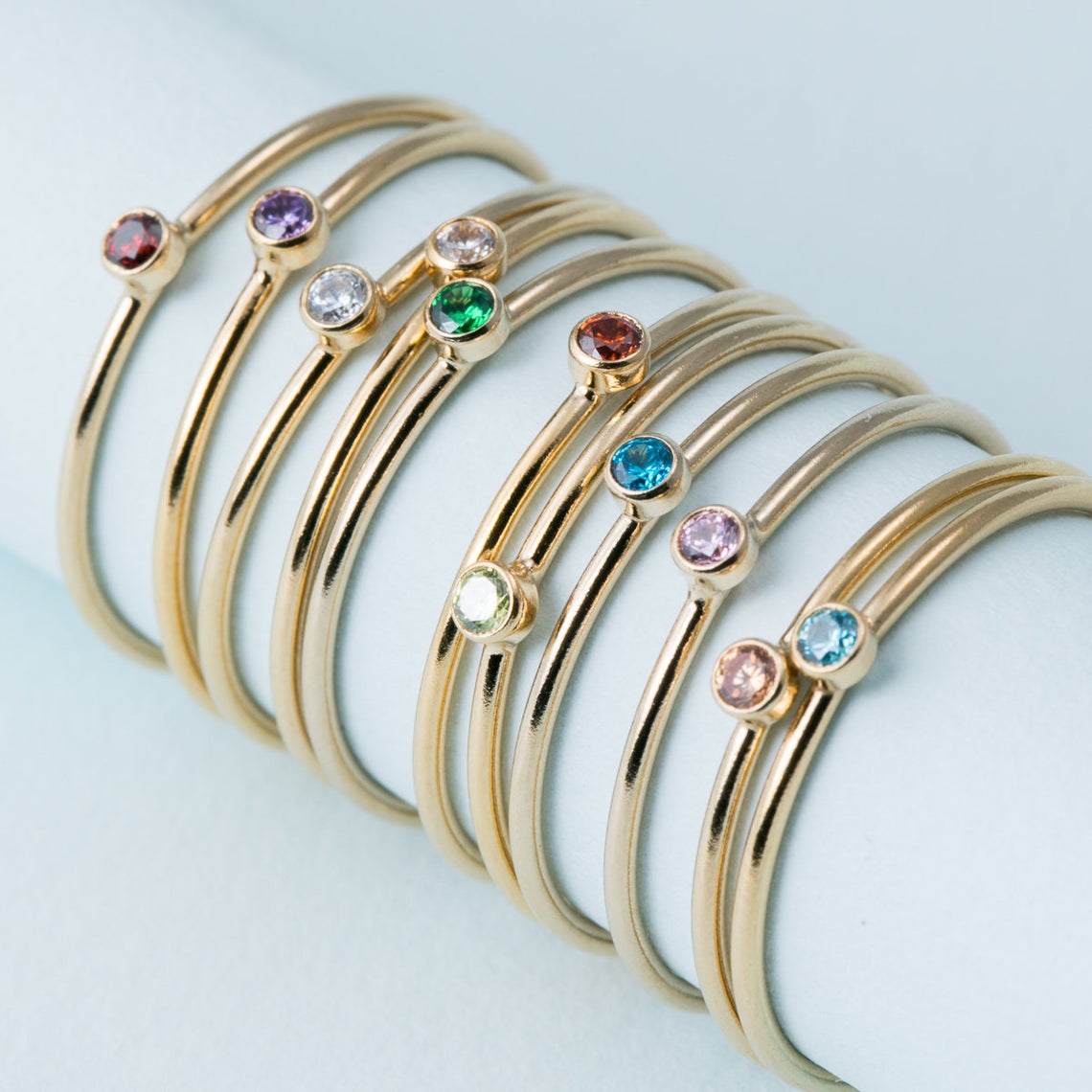 Ethnic Fashion Jewellery - خاتم جوهرة الميلاد 14K الذهب معبأ