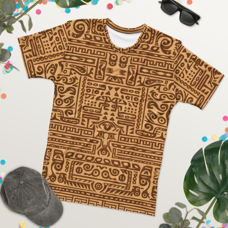 Mudcloth Print Top - تي شيرت رجالي بنمط القماش الأفريقي