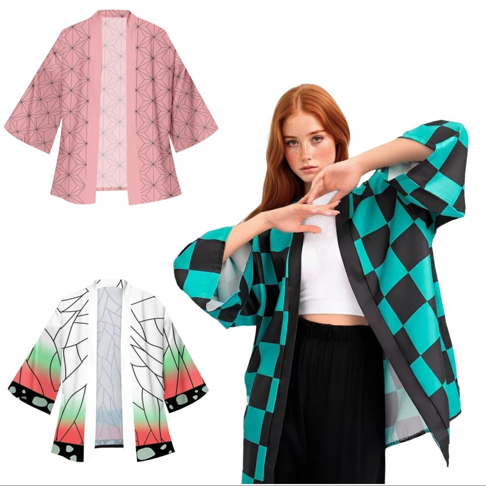 Haori Japanese Jacket - الرجال انمي ياباني الساموراي تانجيرو كامادو
