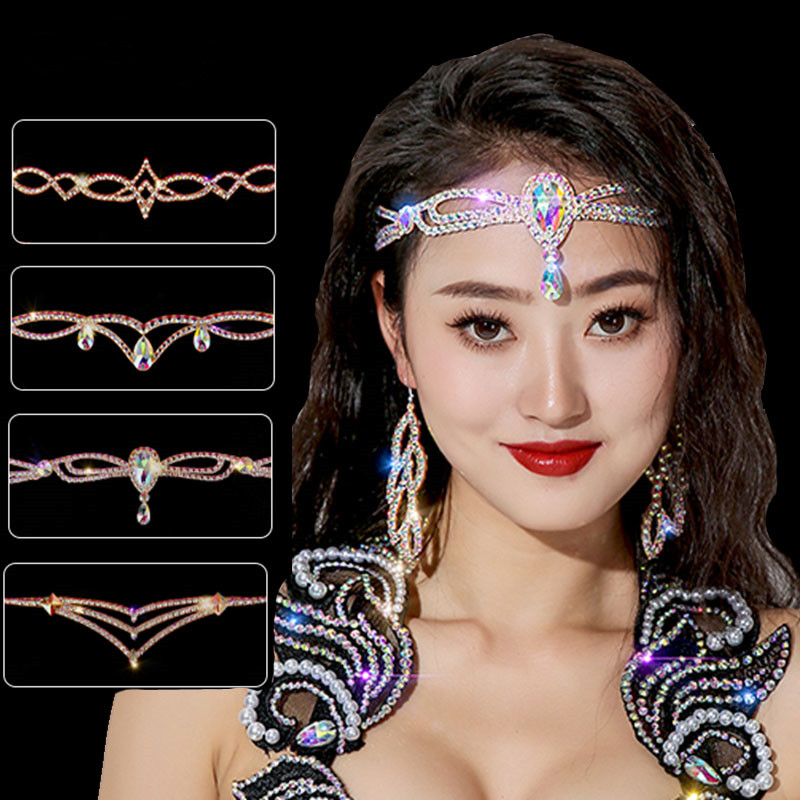 Ethnic Fashion Jewellery - النساء حجر الراين الجبين رئيس سلسلة
