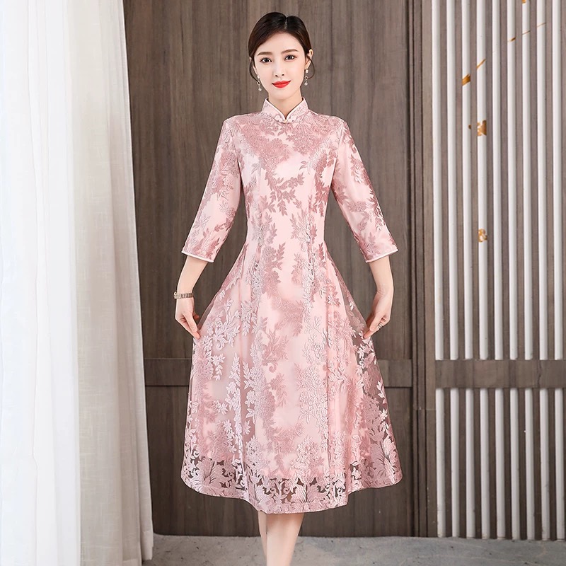 أنيقة المرأة Aodai فيتنام شيون - مراجعة Ao Dai Vietnam Dress وسعره