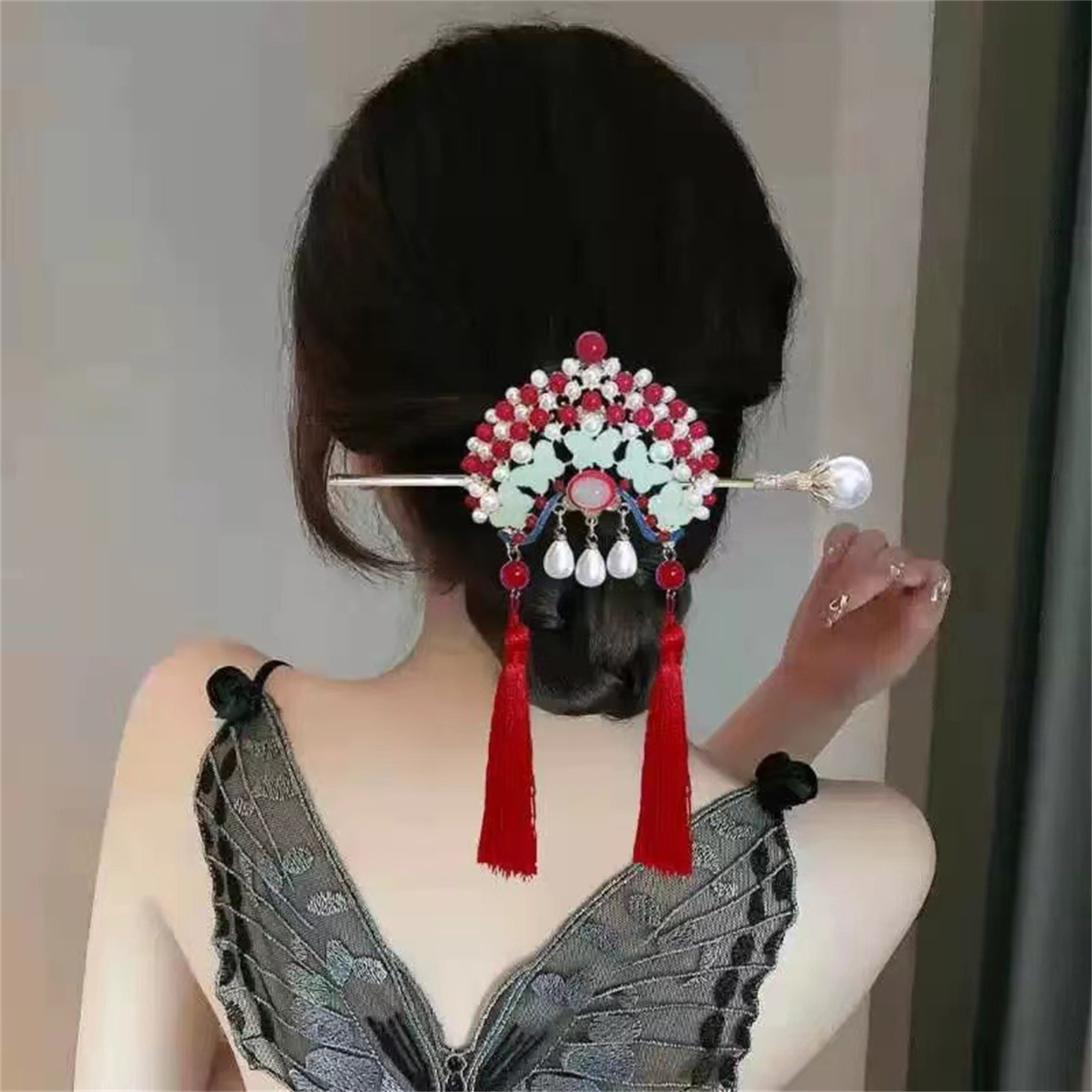 دبوس شعر بتصميم عرقي للنساء، د - مراجعة Go Ethnic Fashion وسعره