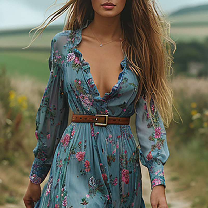 أزياء العرقية الأزهار طباعة فس - مراجعة Ethnic Boho Fashion وسعره