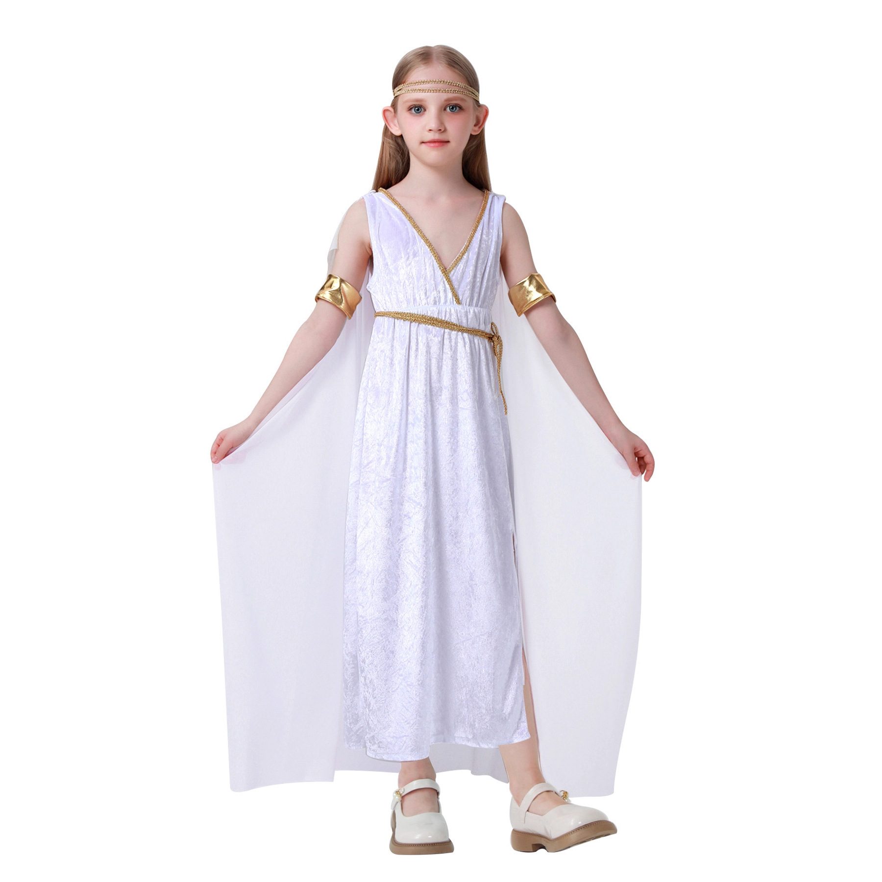 فستان أطفال أبيض بفتحة جانبية  - مراجعة Ethnic Wear In Fashion وسعره
