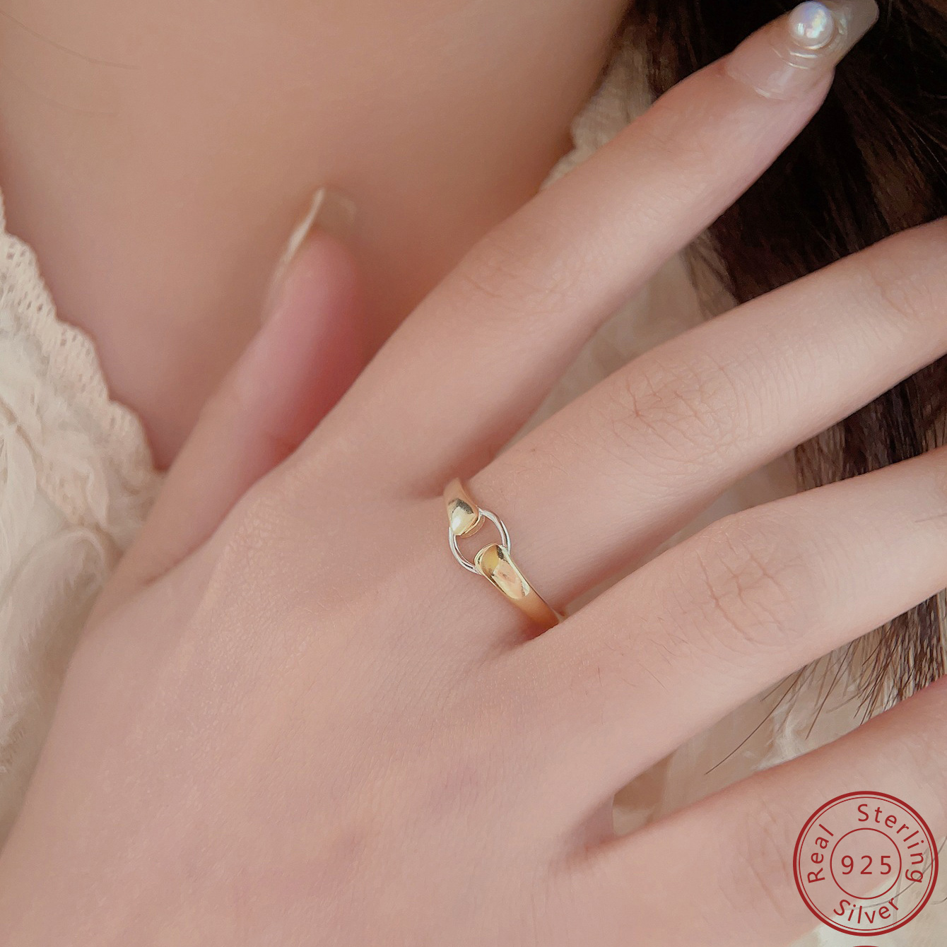 S925 خاتم فضة ذهبي للنساء ، خا - مراجعة Ethnic Fashion Designer وسعره
