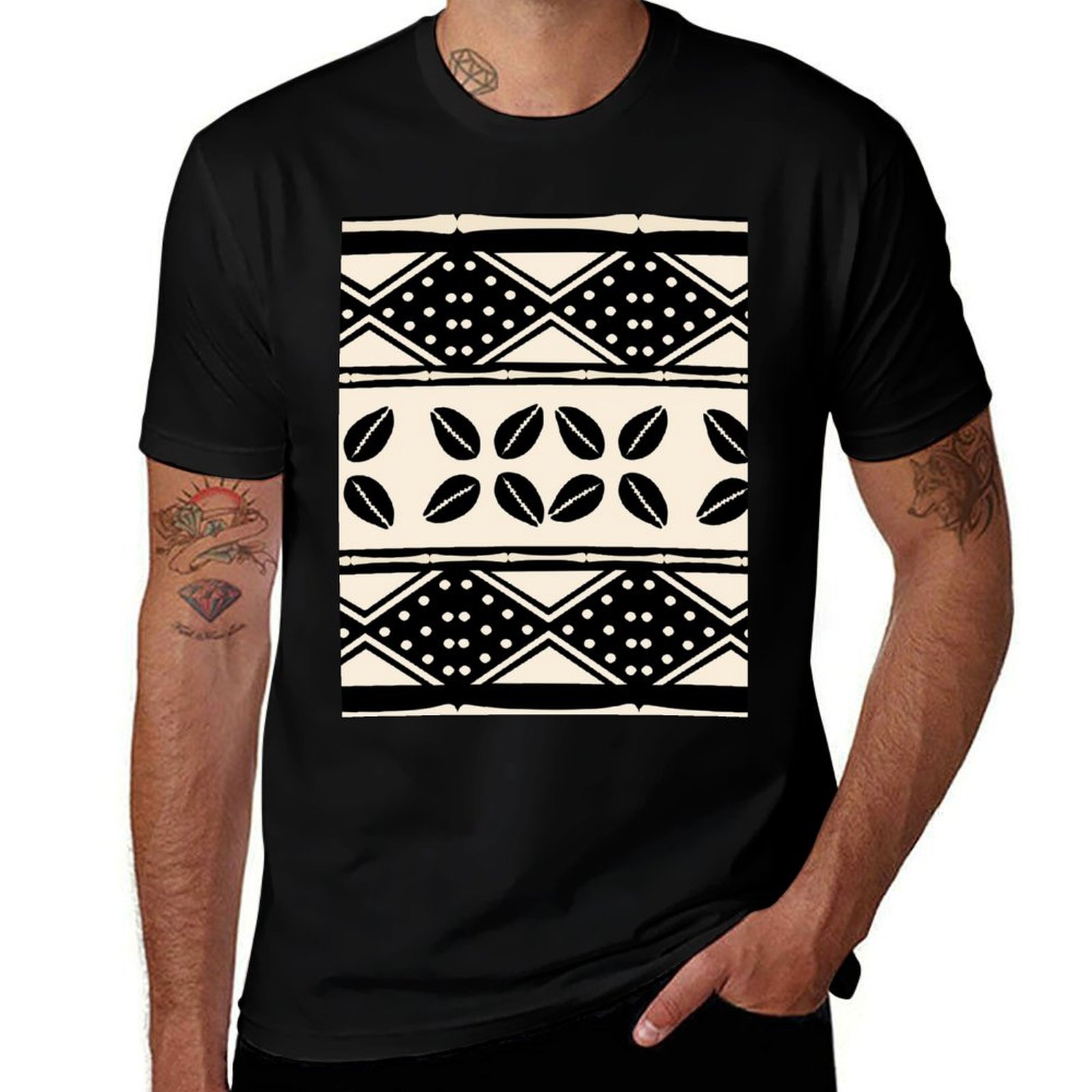 تي شيرت بنمط قماش الطين الأفري - مراجعة Mudcloth Print Top وسعره