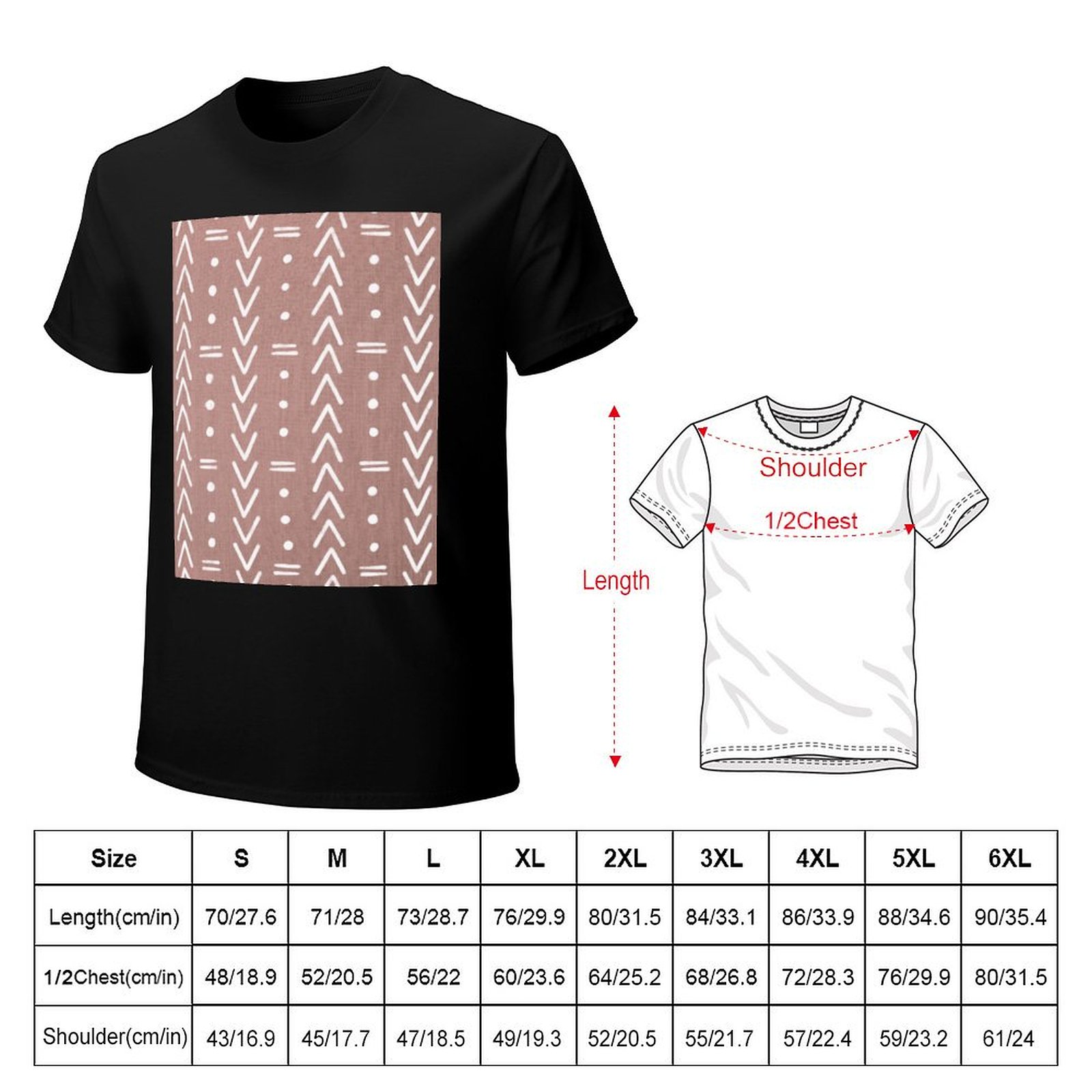 تي شيرت مادكلوث أبيض بأشكال هن - مراجعة Mudcloth Print Top وسعره