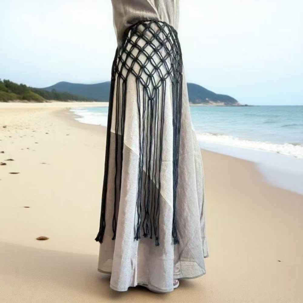 حزام خصر بوهيمي أنيق مزين بشرا - مراجعة Ethnic Boho Fashion وسعره