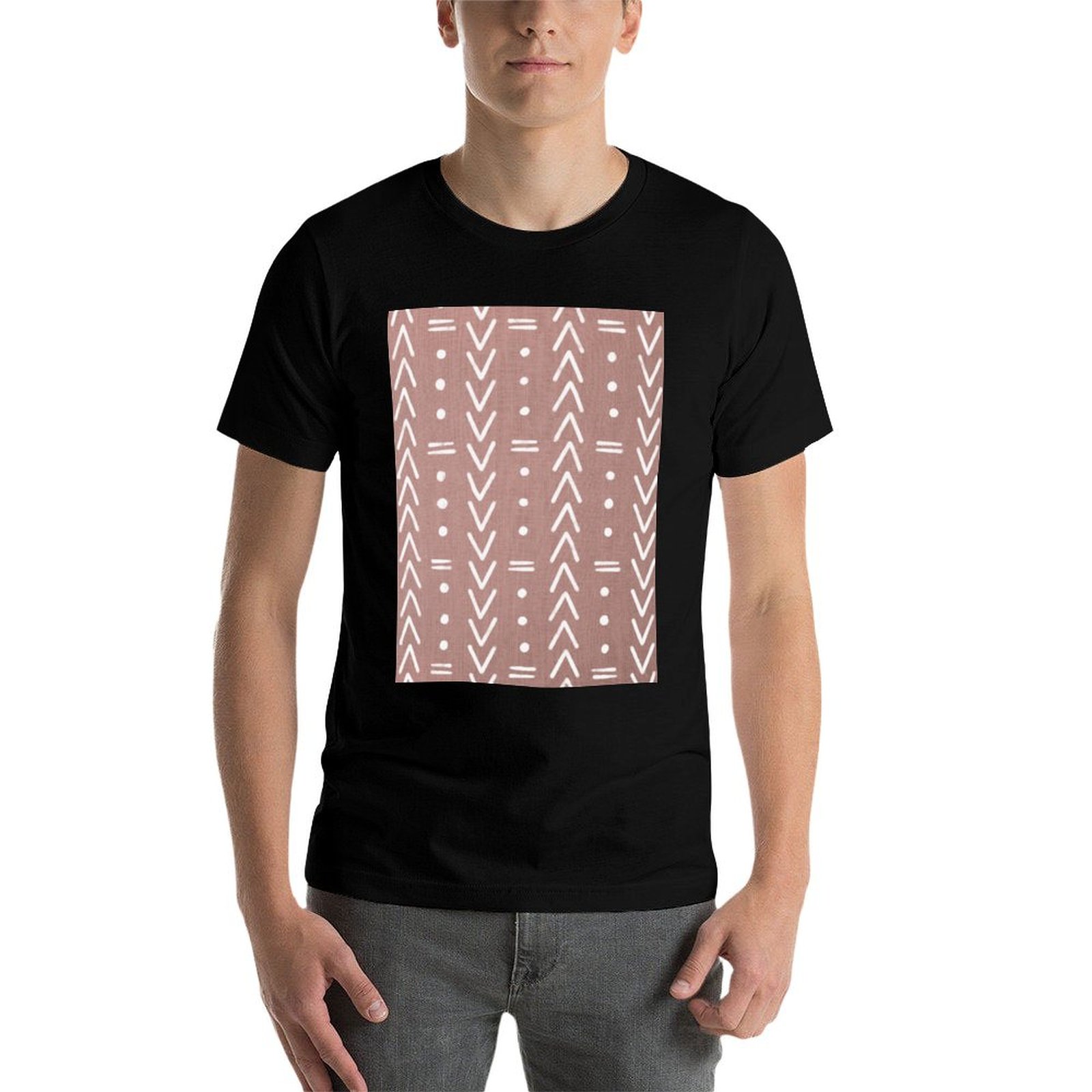 تي شيرت مودكلوث أبيض بأشكال هن - مراجعة Mudcloth Print Top وسعره