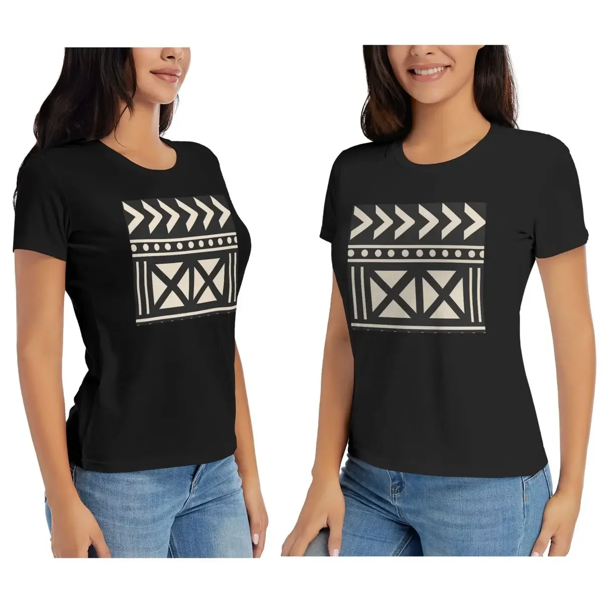 تي شيرت نسائي أفريقي من قماش ا - مراجعة Mudcloth Print Top وسعره