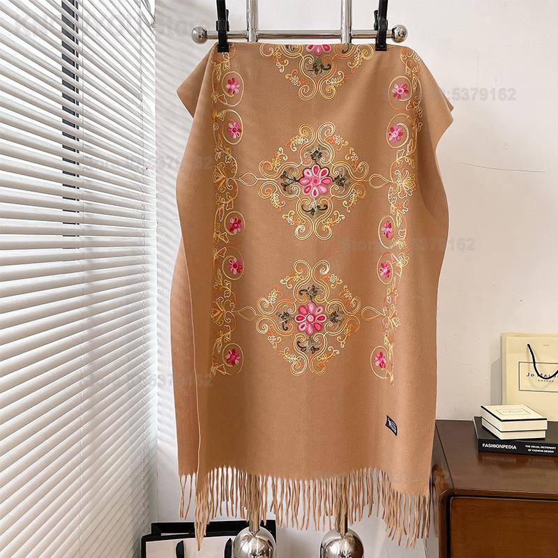 شال باشمينا نسائي بتطريز عرقي  - مراجعة Go Ethnic Fashion وسعره
