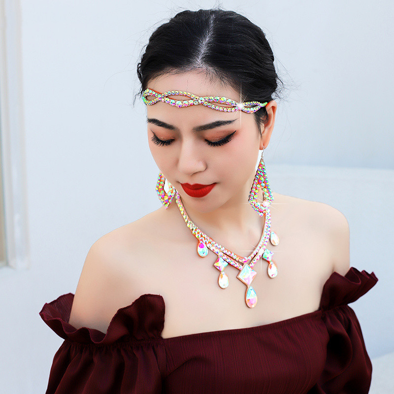 النساء حجر الراين الجبين رئيس  - مراجعة Ethnic Fashion Jewellery وسعره